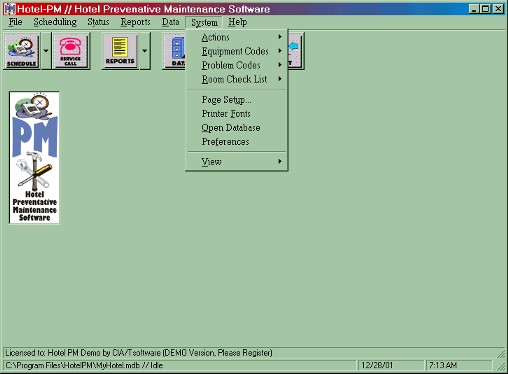 System Menu